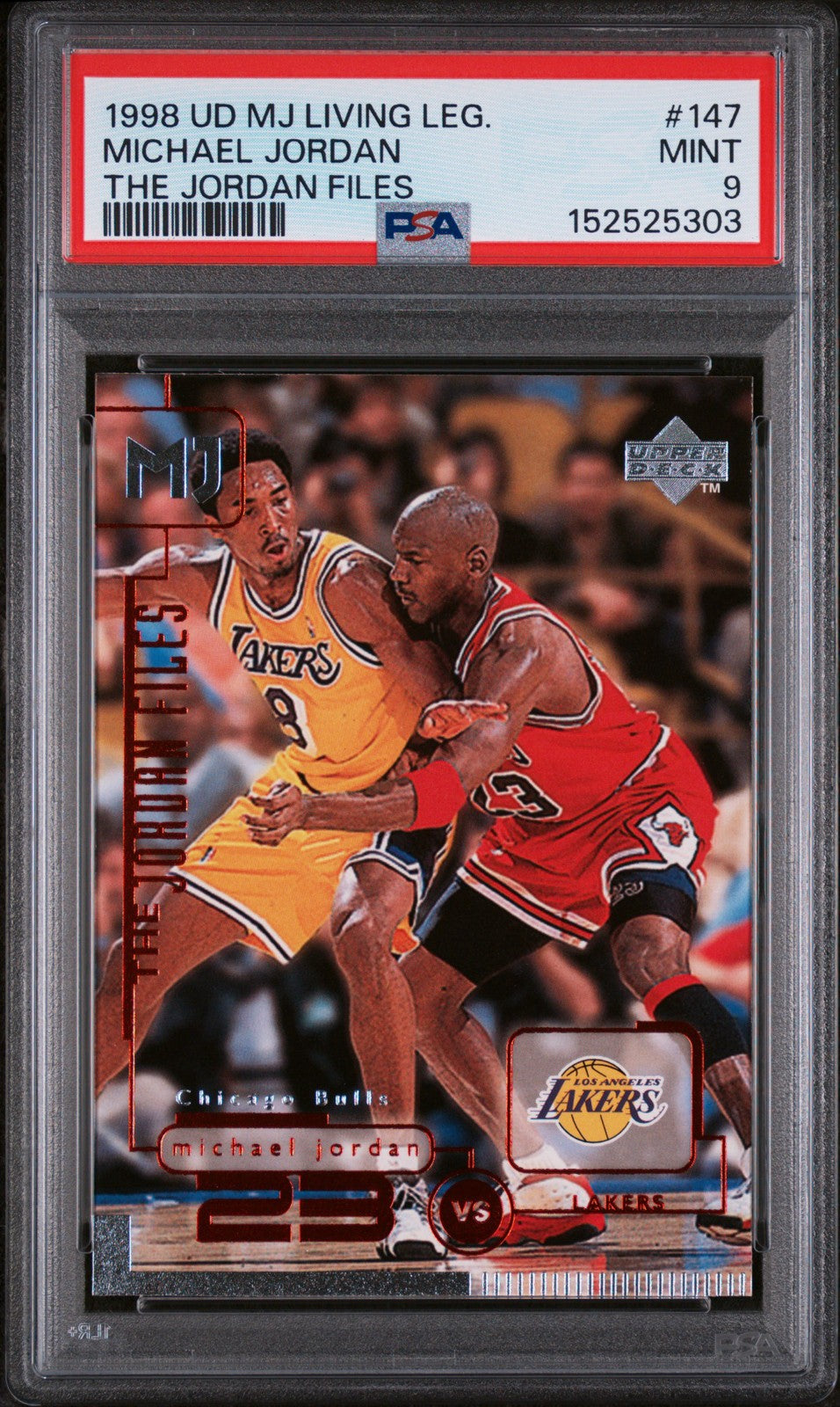 1998-99 UD Michael Jordan Living Legend The Jordan Files Guarding Kobe Bryant