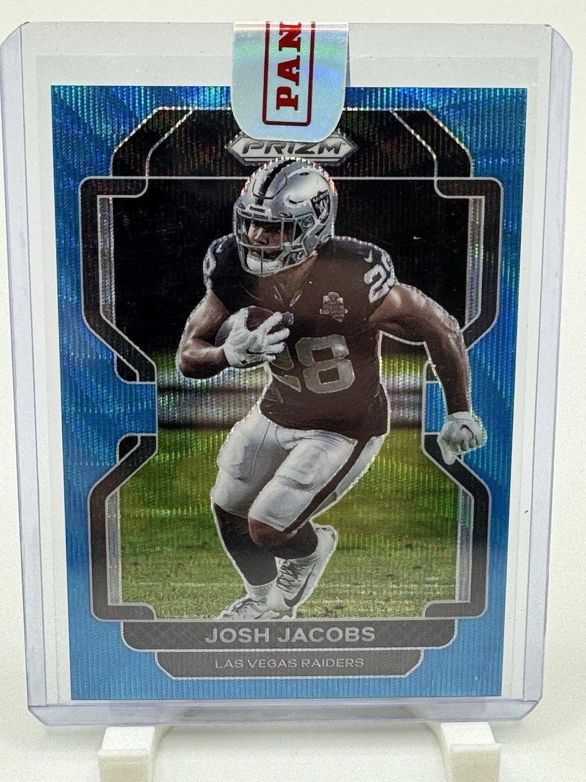2021 Prizm Base Prizm Blue Wave SP /199 #180 Josh Jacobs JB6