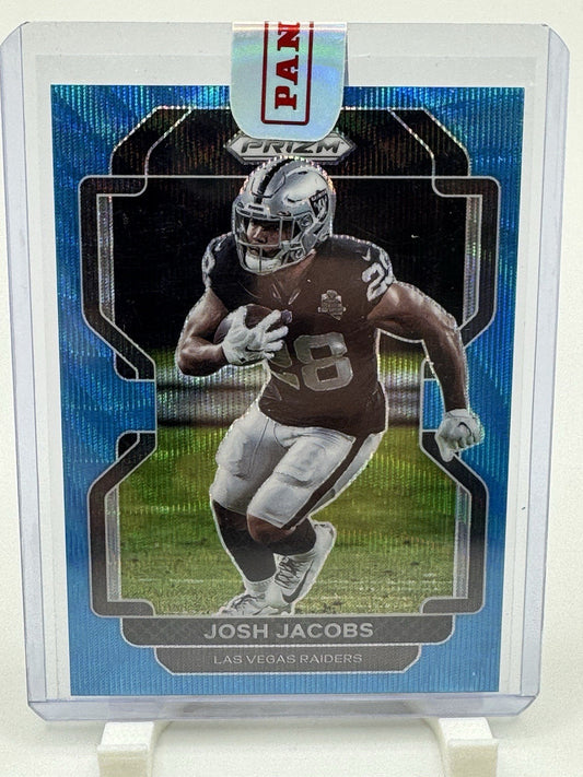 2021 Prizm Base Prizm Blue Wave SP /199 #180 Josh Jacobs JB6