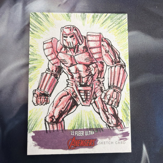 2022 Fleer Ultra Avengers Sketch - Crimson Dynamo Marvel Art 1/1 Soriano