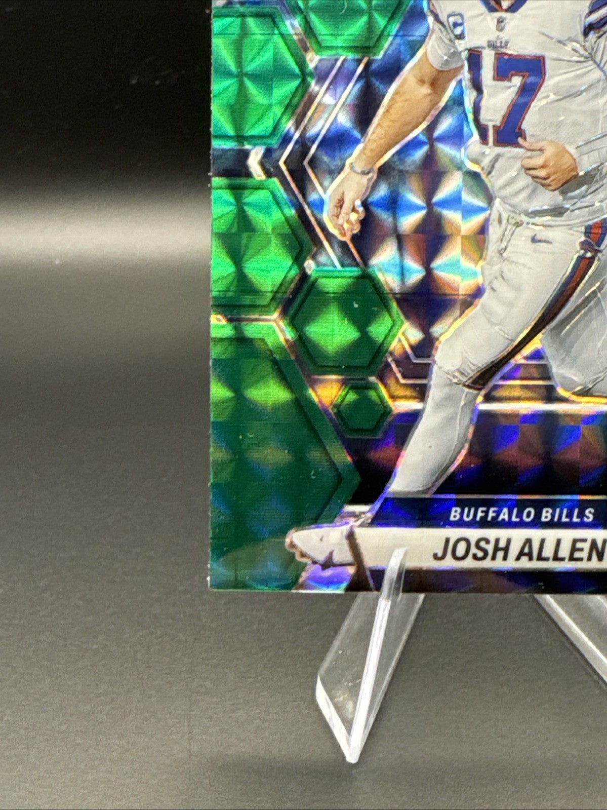 2023 Panini Mosaic Josh Allen Green Prizm Parallel Buffalo Bills #21
