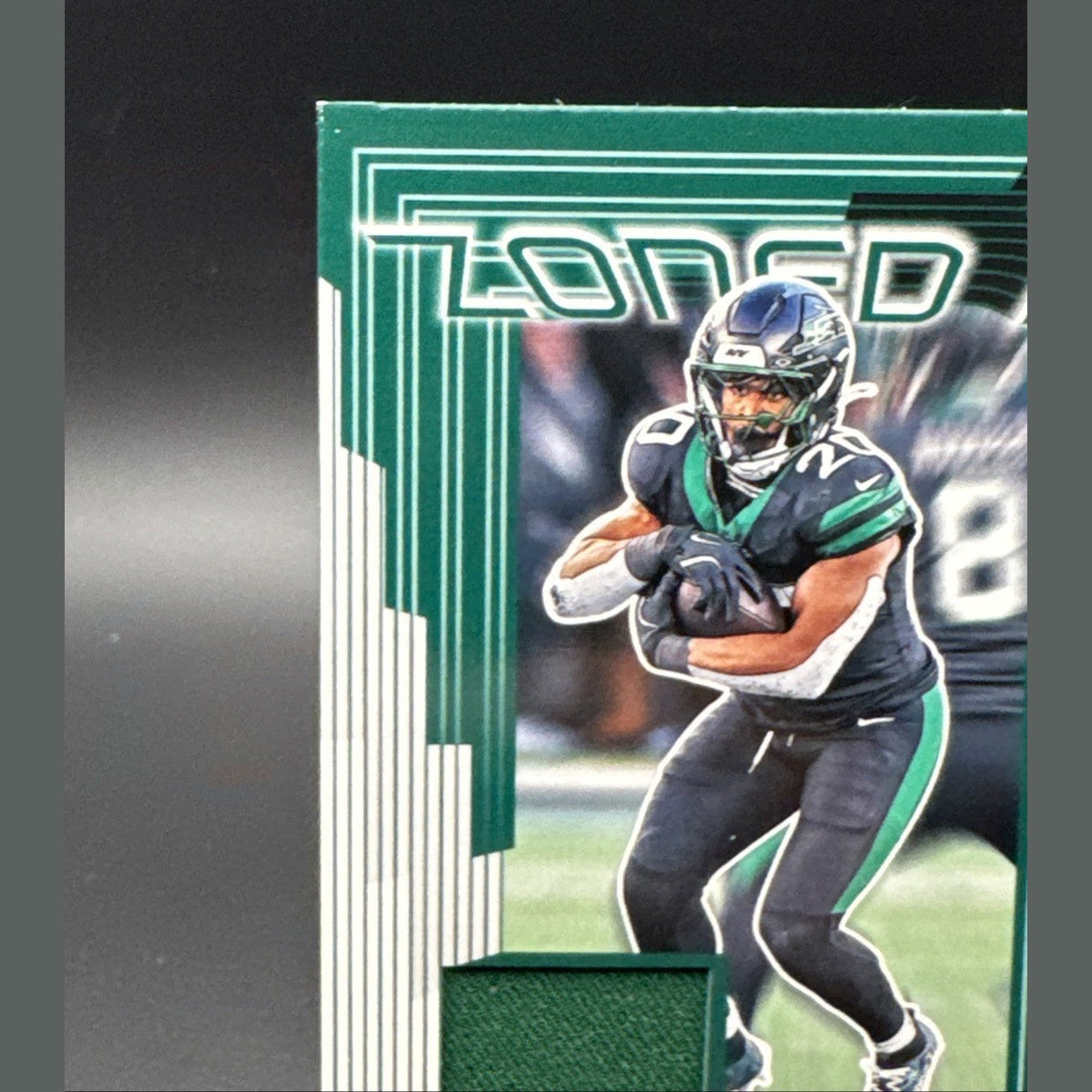 Breece Hall 2025 Panini Score Zoned In Patch #ZON-BHL New York Jets