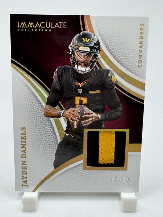 2025 Panini Immaculate Patches Jayden Daniels Patch Card /10  Vertical SSP