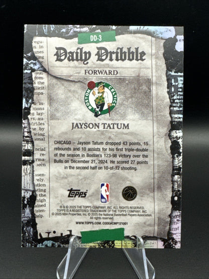 2025-26 Topps Basketball Jason Tatum Daily Dribble Boston Celtics