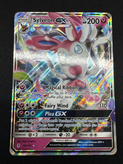 Pokémon Sylveon GX 92/145 SM-Guardians Rising Ultra Rare Holo LP