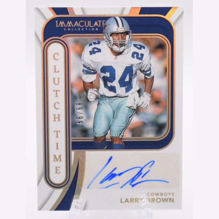 2024 Panini Immaculate Collection Clutch Time Ink Larry Brown 89/99 Cowboys