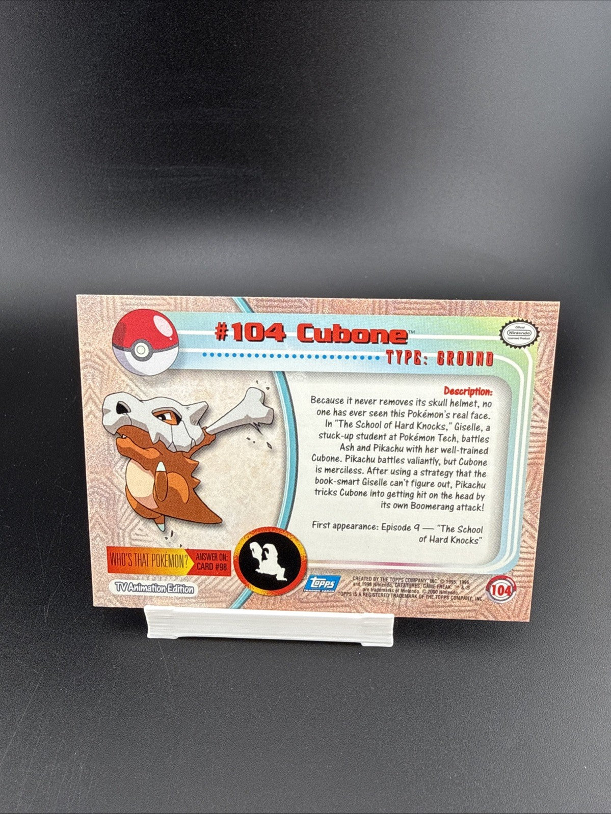 Topps Pokemon  Trading Card #104 CUBONE 2000