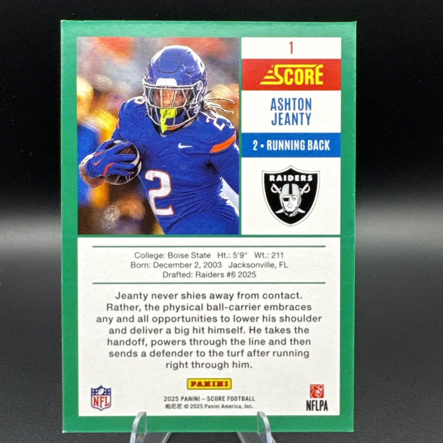 2025 Score - Ashton Jeanty #1 RC