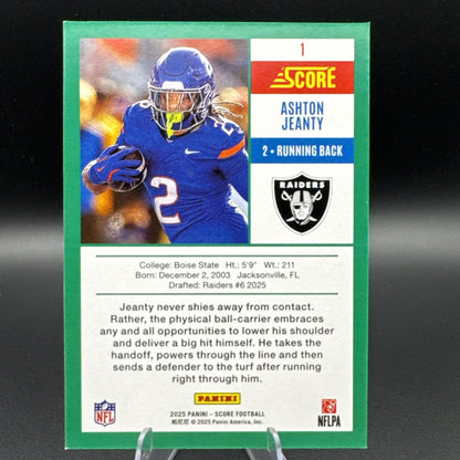 2025 Score - Ashton Jeanty #1 RC