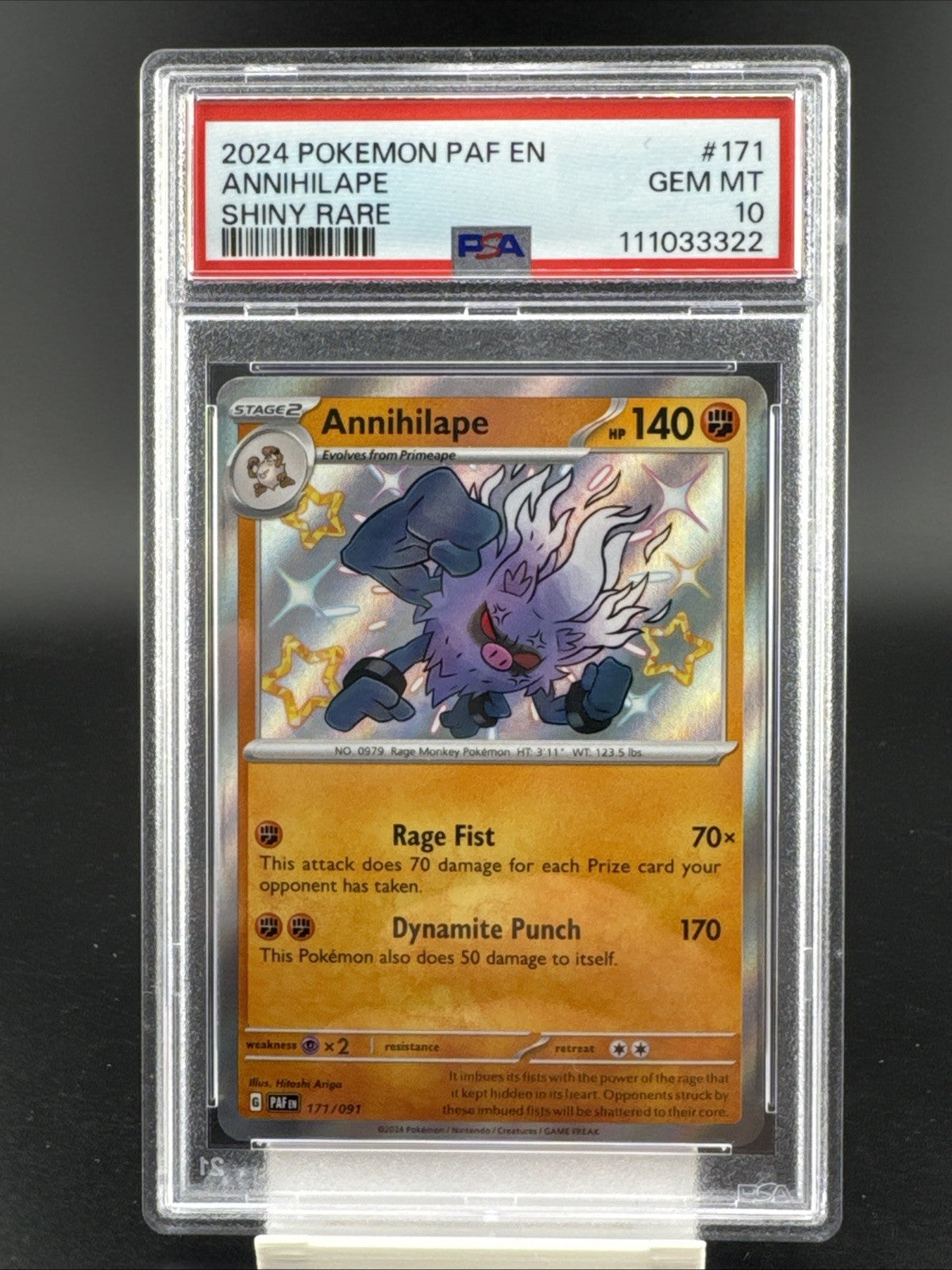 Annihilape 171/091 SV: Paldean Fates Holo