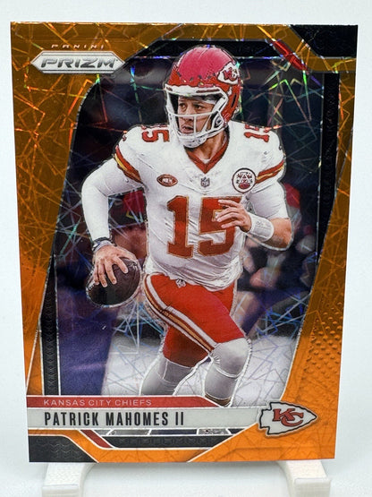 Patrick Mahomes II 2024 Panini Prizm Orange Lazer Prizm Kansas City Chiefs #138