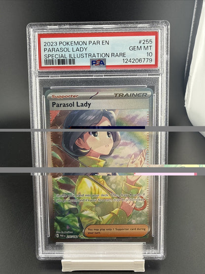POKEMON 2023 Paradox Rift Special Illustration Rare PARASOL LADY #255 PSA 10