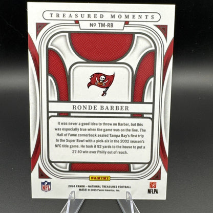 2024 Ronde Barber National Treasures Treasured Moments Holo Silver #TM-RB 81/99