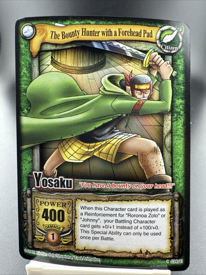 Bandai One Piece CCG Card Yosaku The Bounty Hunter With A Forehead Pad Holo