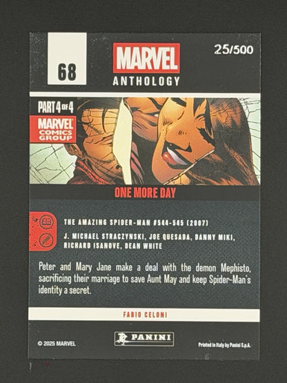 Panini Marvel Anthology Glitch Holo ONE MORE DAY Spider-man/500