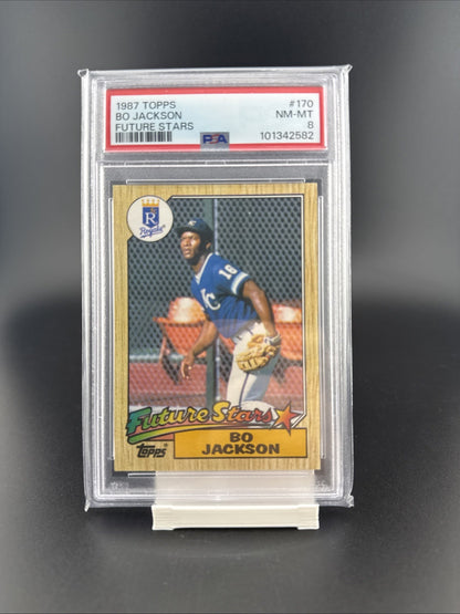1987 Topps Future Stars Bo Jackson #170 (RC) PSA 8⭐️Heisman🏆All Star KC Royals