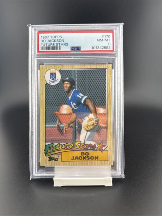 1987 Topps Future Stars Bo Jackson #170 (RC) PSA 8⭐️Heisman🏆All Star KC Royals