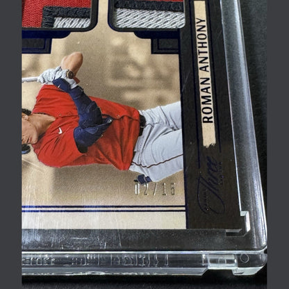 2025 Panini Three and Two ROMAN ANTHONY Prospect Dual Jerseys Patch Blue 2/15
