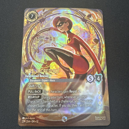 Disney Lorcana Elastigirl-Determined Rescuer Enchanted Wilds Unknown 239/204