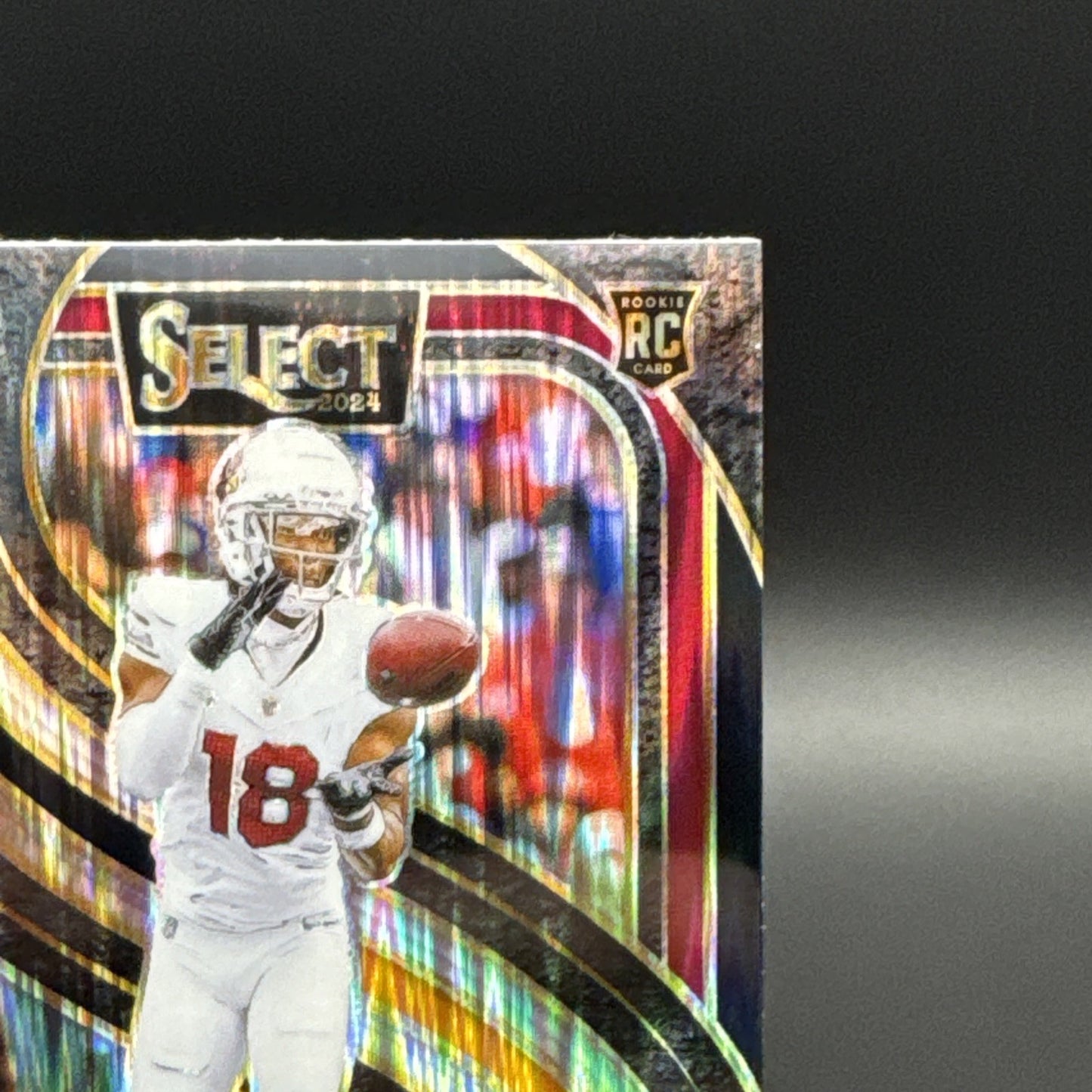 2024 Panini Select Premier Level Marvin Harrison Jr Black & Red Shock Prizm #115