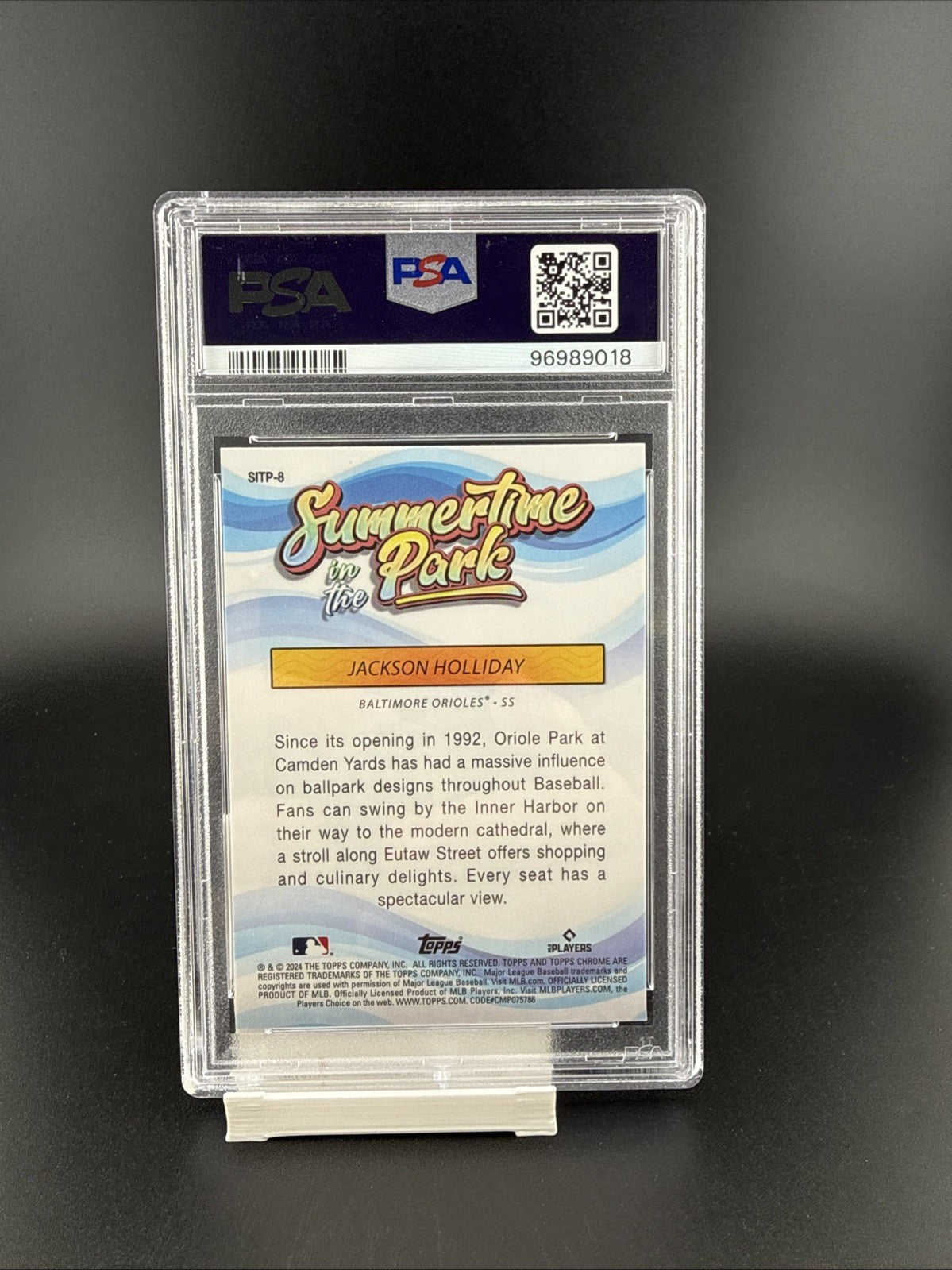 2024 Topps Chrome - Jackson Holliday #8 Orioles - Summertime in the Park PSA 10