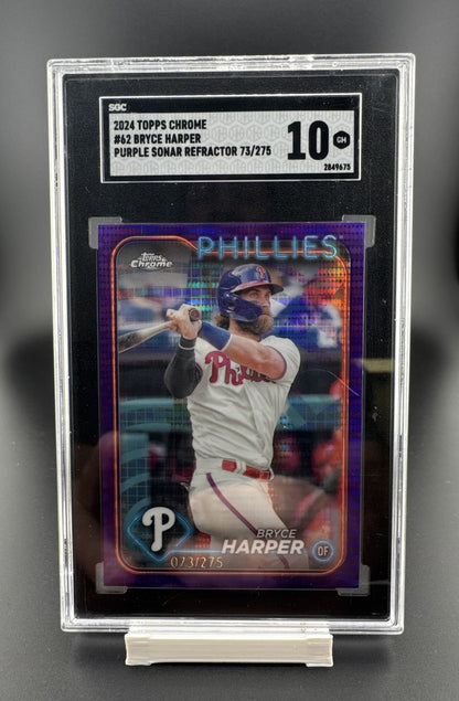 2024 Topps Chrome - Bryce Harper #62 Purple Sonar Refractor /275