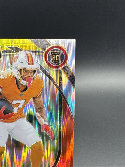 2024 Panini Select - Club Level Bucky Irving #239 Red & Yellow Shock Prizm (RC)