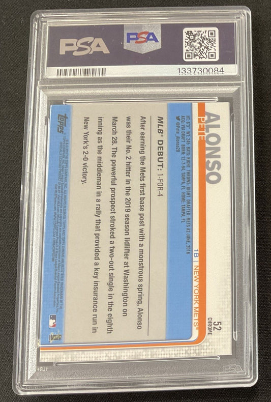 2019 Topps Chrome Update #86 Pete Alonso RC Rookie Pink Refractor PSA 10