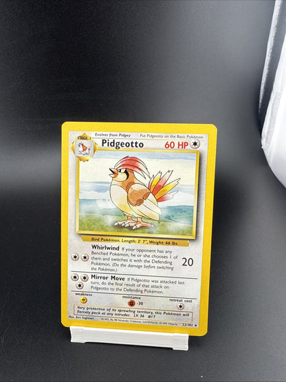 1999 Pokemon Base Set Pidgeotto 1999 22/102