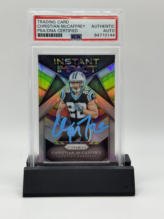 2017 PRIZM CHRISTIAN MCCAFFREY SP RC SILVER INSTANT IMPACT #6 PSA Authentic Auto
