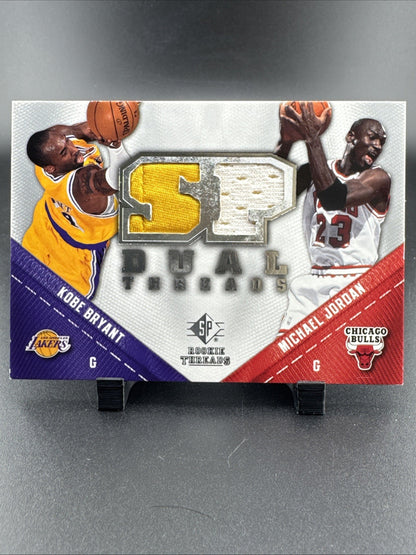 2008 Upper Deck Dual Threads Michael Jordan & Kobe Bryant Game Worn Material