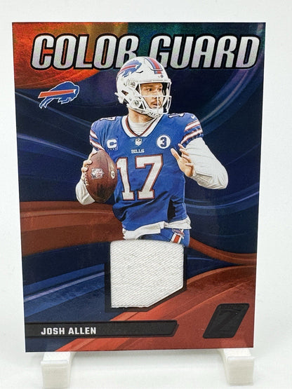 2023 Panini Zenith Football Josh Allen Color Guard Foil MEM Patch #CG-3 Bills