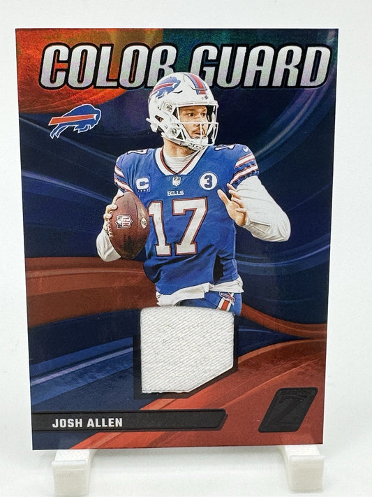 2023 Panini Zenith Football Josh Allen Color Guard Foil MEM Patch #CG-3 Bills