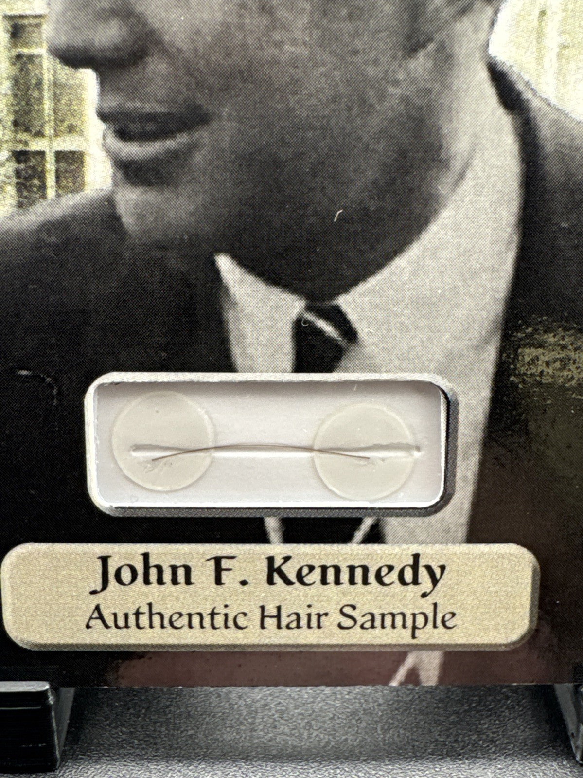 JOHN F. KENNEDY 2025 HISTORIC POTUS DNA HAIR STRAND SAMPLE 2/25