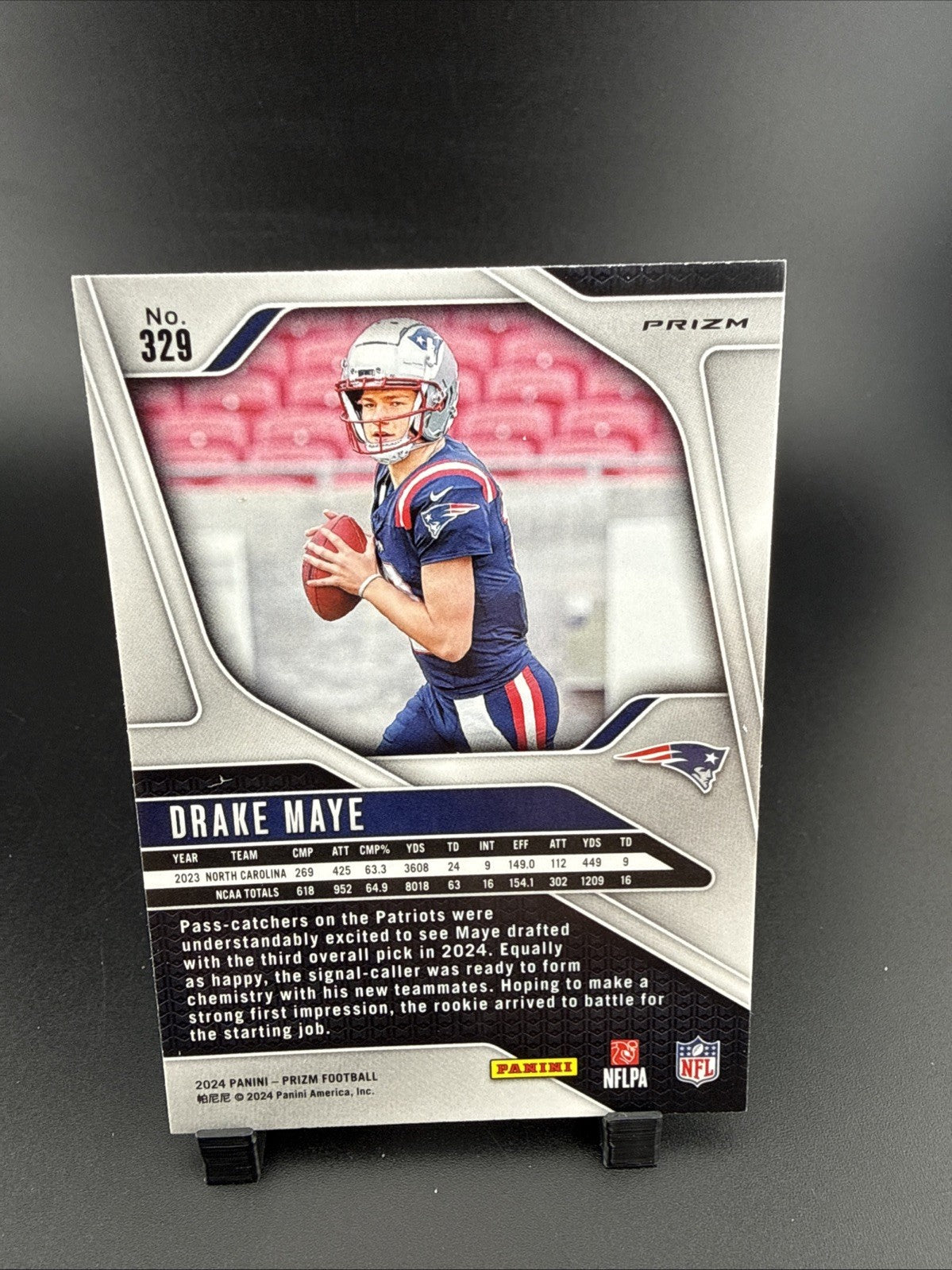 2024 Panini Prizm - Rookies Drake Maye #329 Disco Prizm (RC)