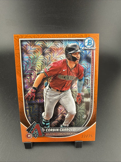 2025 BOWMAN CHROME SAPPHIRE EDITION 85 CORBIN CARROLL ORANGE