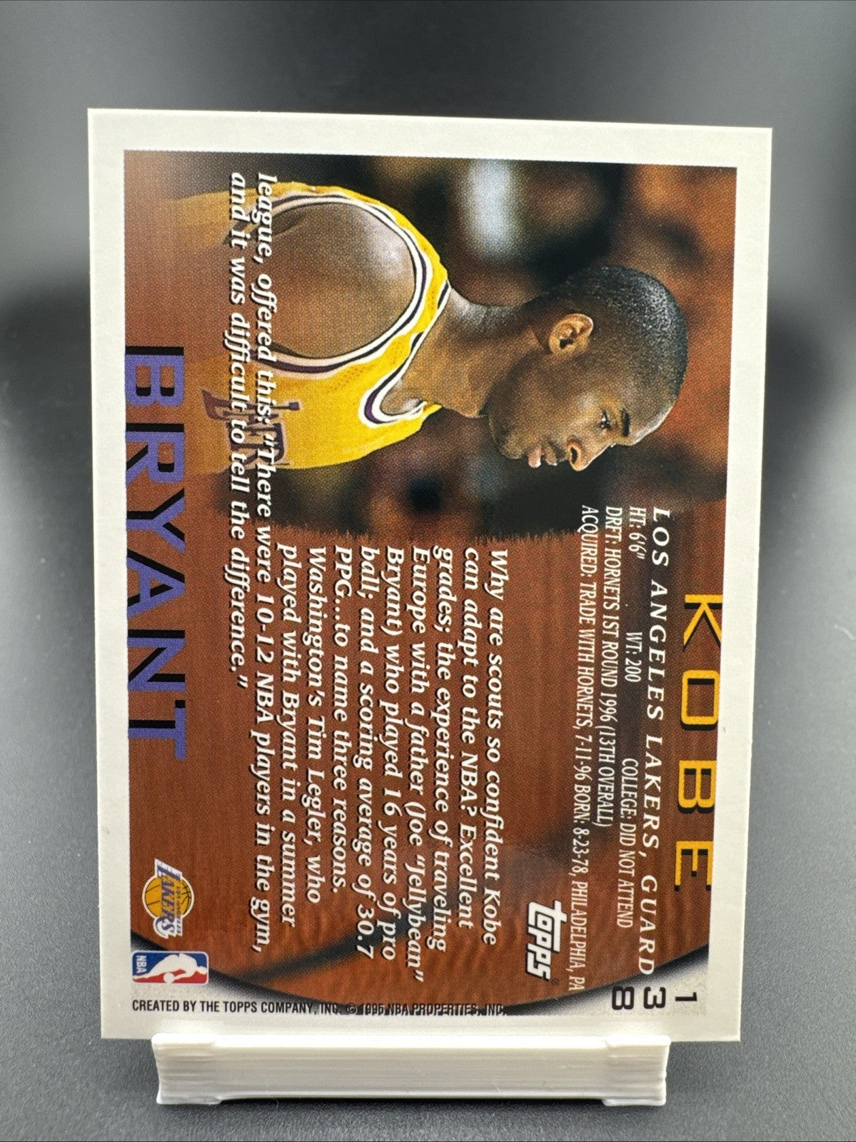 1996-97 Topps - Kobe Bryant #138 (RC)