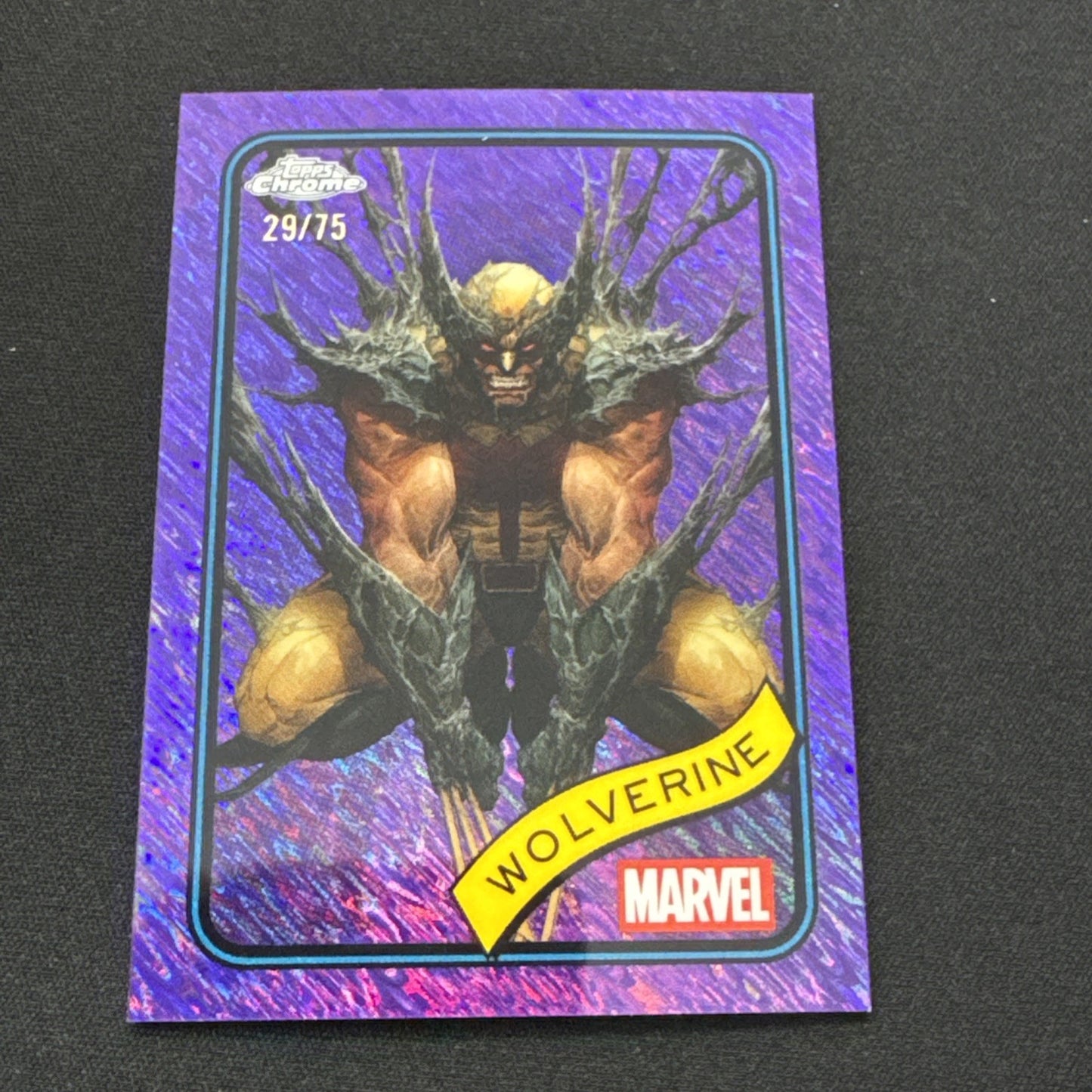 2025 Topps Chrome Marvel Wolverine Purple Shimmer Refractor /75 #103