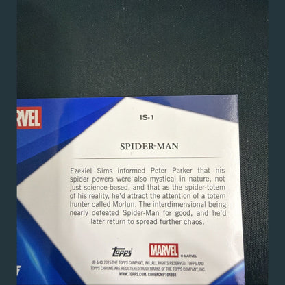 2025 Topps Chrome Marvel Infinite Sapphire Spider-Man SSP