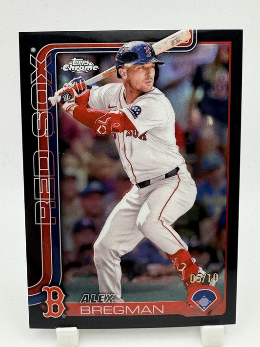 2025 Topps Chrome Alex Bregman Black #5/10 Red Sox