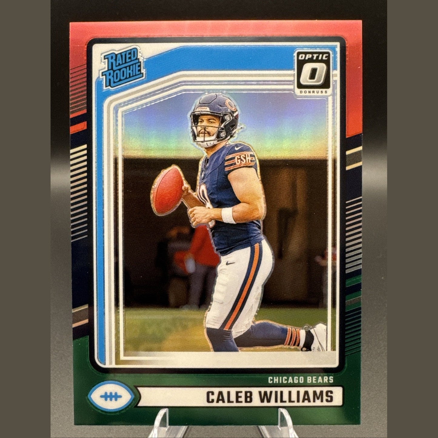 2024 Panini Donruss Caleb Williams Optic Preview Red Green RC Rated Rookie #327