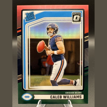 2024 Panini Donruss Caleb Williams Optic Preview Red Green RC Rated Rookie #327