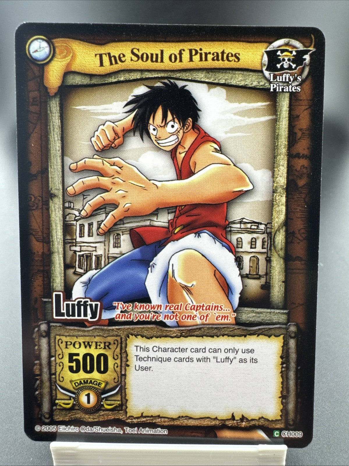 One Piece CCG The Soul of Pirates Luffy Character Card TCG CH009 Vintage 2005