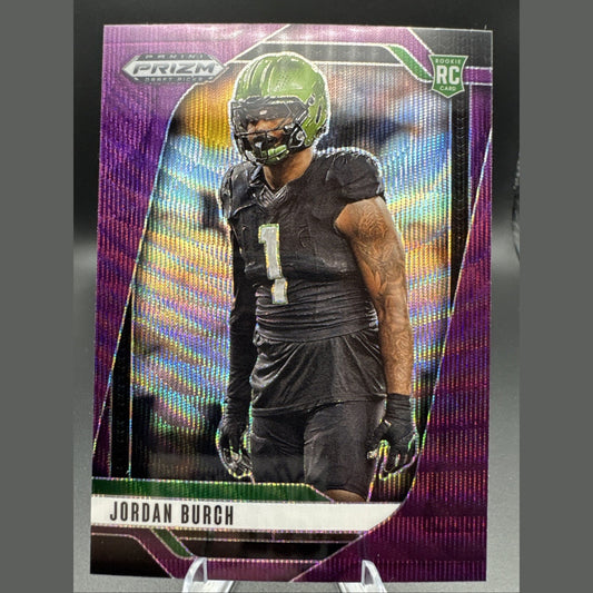 2025 Panini Prizm Draft Picks - Jordan Burch #95 Purple Wave Prizm (RC)