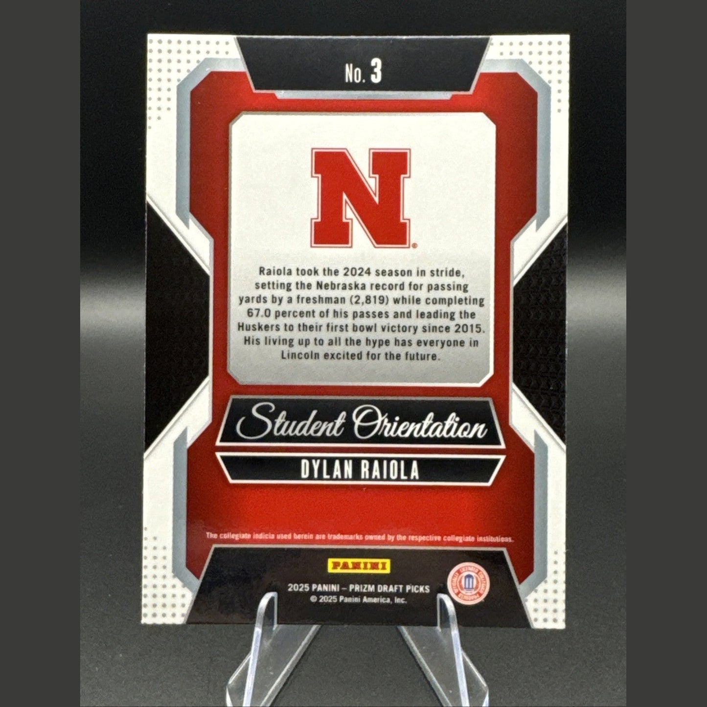 Dylan Raiola, Prizm Draft Picks, No.3 Student Orientation Silver Rated Prospect