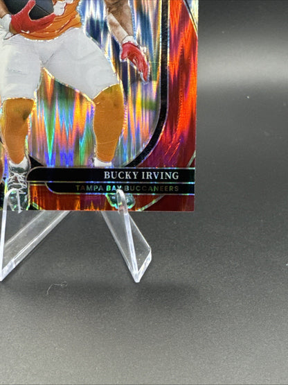 2024 Panini Select - Club Level Bucky Irving #239 Red & Yellow Shock Prizm (RC)