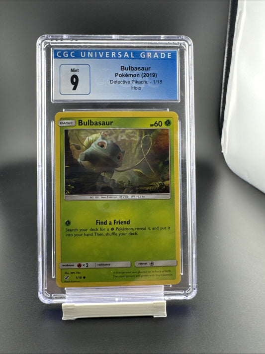 TQG 9.5 MINT+ 2019 Pokemon ENG Bulbasaur 1/18 C