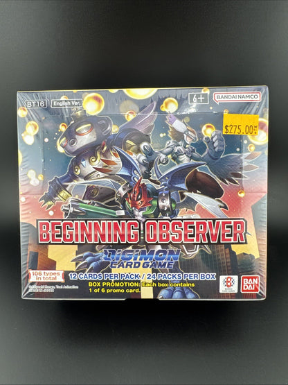 Digimon Card Game Beginning Observer (BT-16) English Sealed Box