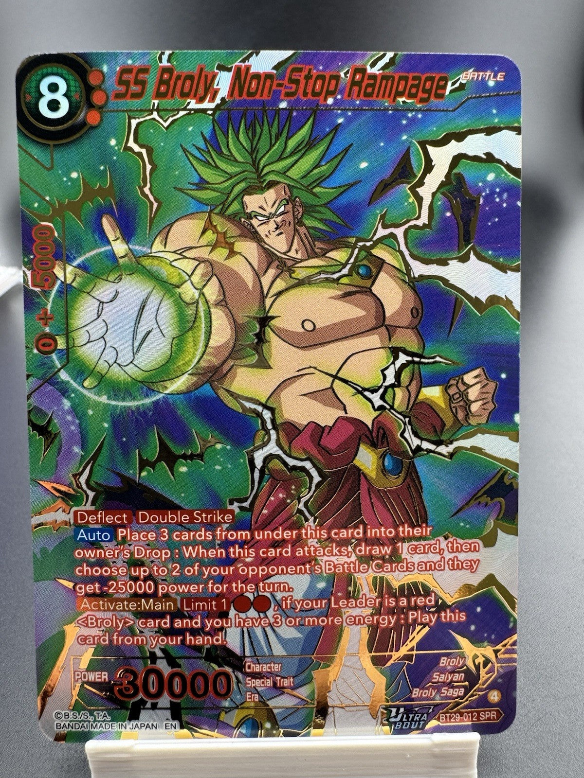 SS Broly, Non-Stop Rampage BT29-012 SPR Ultra Bolt Foil Special Rare
