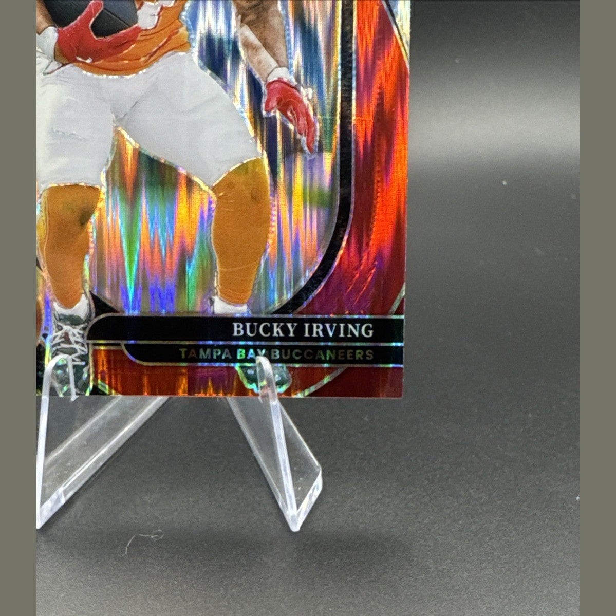 2024 Panini Select - Club Level Bucky Irving #239 Red & Yellow Shock Prizm (RC)